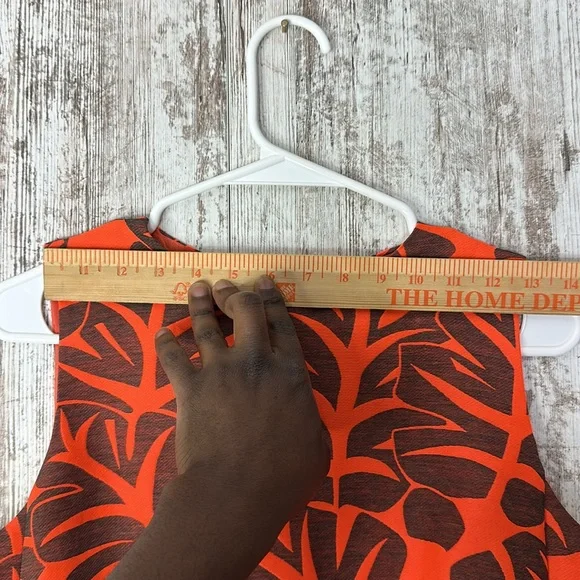 AKRIS PUNTO ORANGE FLARED HEM DRESS sz 10 - Picture 12 of 15